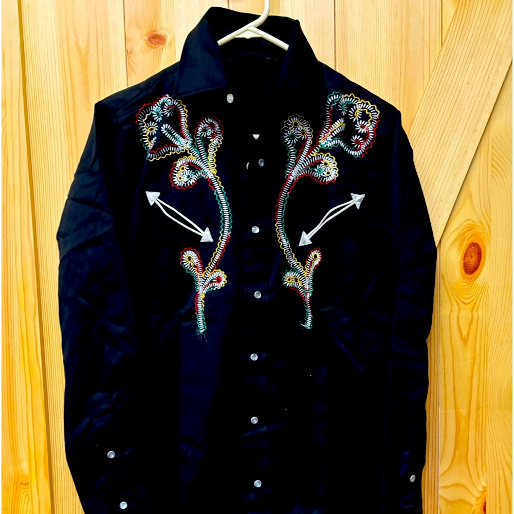 new in package Vintage western wear Sears & Robuck embroidery and snap detail